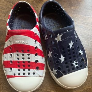 Native American Flag Stars and Stripes Shoes - Toddler Size 6
